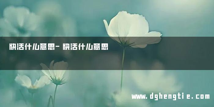 快活什么意思-快活什么意思 